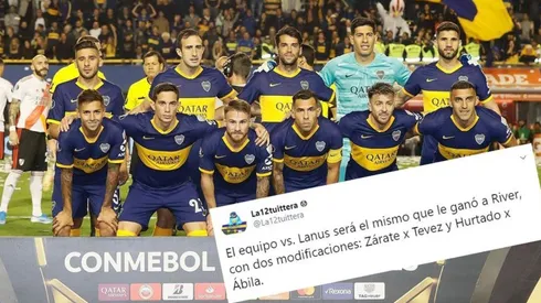 'La12tuittera' publicó el posible equipo de Boca vs Lanús y llegó el trolleo de los hinchas de River