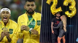 Neymar le tapó la cara a Gabigol, ex de su hermana, en un cuadro de su casa