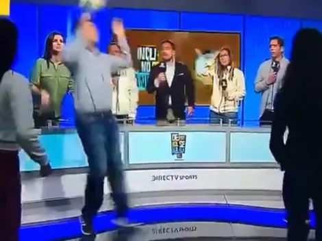 Quiso hacer dominaditas, se resbaló, Del Portal explotó de risa y Kanashiro lo troleó en Twitter