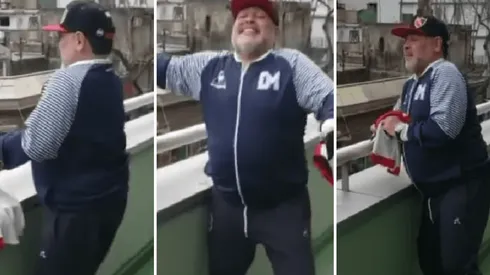 Video: Maradona bailó al ritmo de los hinchas de Newell's