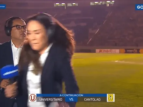 ¡Casi se mojan! Alexandra del Solar y Cassana fueron sorprendidos por un regador