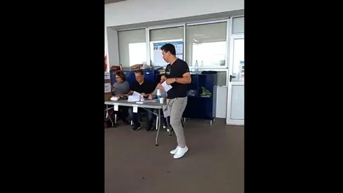 Marcelo Gallardo cumpliendo con su deber.