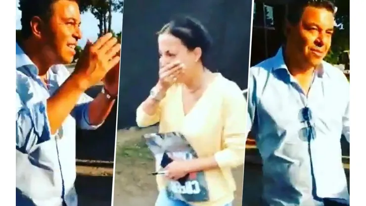 Lo vio a Gallardo, quebró en llanto y la reacción del Muñeco es todo lo que está bien