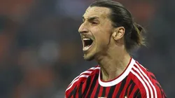 Zlatan Ibrahimovic con los colores del Milan.