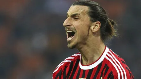 Zlatan Ibrahimovic con los colores del Milan.