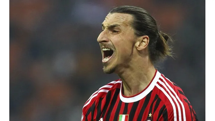 Zlatan Ibrahimovic con los colores del Milan.