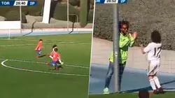 Marcelo fue a ver a su hijo jugar, metió un gol y morimos de ternura con el festejo