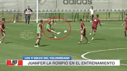 Una bestia: Quintero no pierde el tiempo y marcó cuatro golazos en la práctica de River Plate