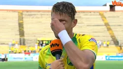 Jugador del Huila se agarró a llorar en plena transmisión pensando que se habían ido a la B