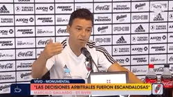 Gallardo: "Las decisiones arbitrales fueron escandalosas"