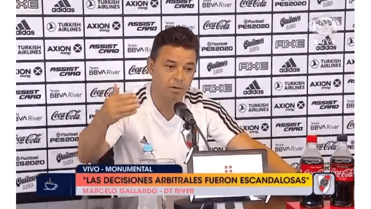 Gallardo: "Las decisiones arbitrales fueron escandalosas"