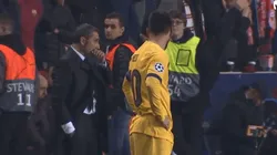 En Fútbol en Movistar mostraron la "mirada" que Messi le echó a Valverde tras el gol del Slavia