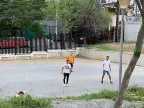 Reyes y Rodríguez sorprendieron a los fans con una cascarita