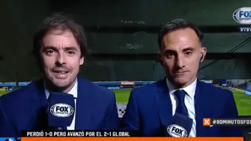 Foto de los periodistas que cubren la Copa Libertadores.