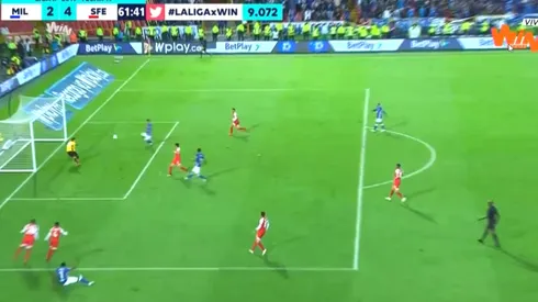 Ortiz descuenta para Millonarios y acorta la goleada ante Santa Fe