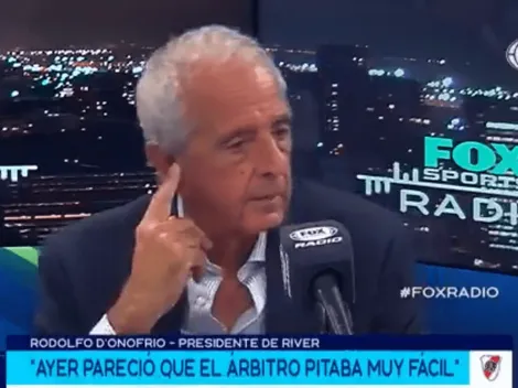 D'Onofrio dijo que nunca opina de los árbitros... y empezó a tirarles palos