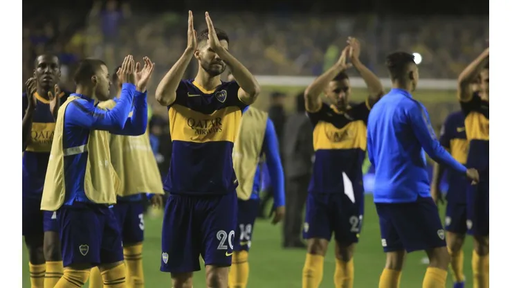 Foto de la despedida de los jugadores de Boca.