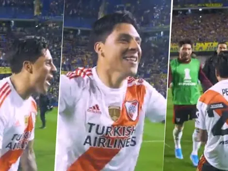 Como un hincha más: el video de Conmebol mostrando cómo festejó Enzo Pérez en la Bombonera
