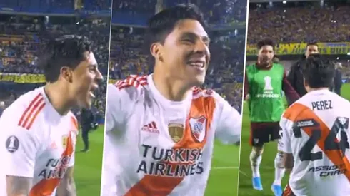 Como un hincha más: el video de Conmebol mostrando cómo festejó Enzo Pérez en la Bombonera