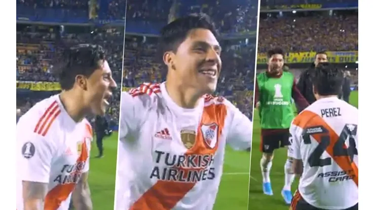 Como un hincha más: el video de Conmebol mostrando cómo festejó Enzo Pérez en la Bombonera