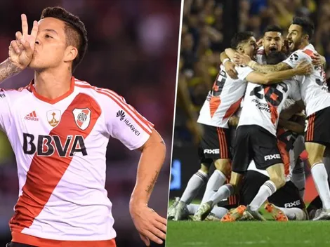 A la distancia, Driussi festejó la clasificación de River y publicó un tuit para trollear a Boca