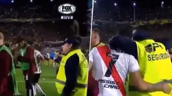 No le importó nada: un seguridad, en plena Bombonera, se puso a festejar con los jugadores de River