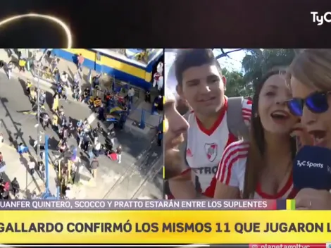 Video: a dos hinchas de River les preguntaron qué le gritarían a los jugadores y una desbarrancó