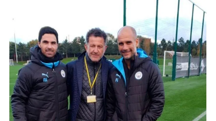 Mikel Arteta, Juan Carlos Osorio y Pep Guardiola.