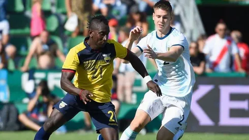 Ecuador durante el reciente amistoso ante Argentina.