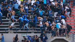 La pelea entre las aficiones de Querétaro y San Luis.