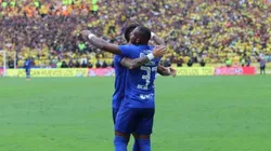 El festejo de los jugadores ecuatorianos.