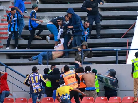Las imágenes más impactantes de la violencia en el Clásico del Centro entre San Luis y Querétaro