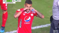 El curioso festejo de Duván Vergara, llorando: ¿se lo dedicó a Atlético Nacional?