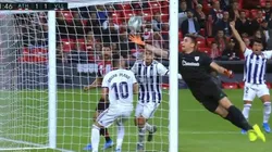 El momento del empate de Valladolid.