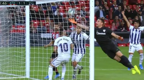 El momento del empate de Valladolid.