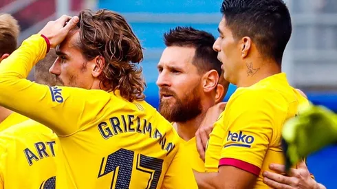 Foto de Griezmann y Luis Suárez.