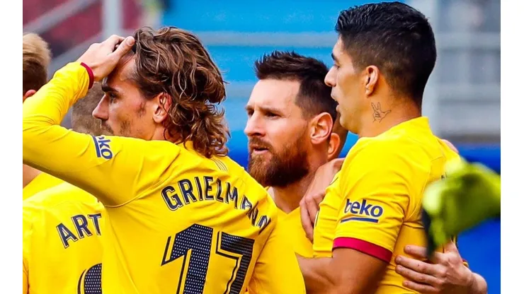 Foto de Griezmann y Luis Suárez.