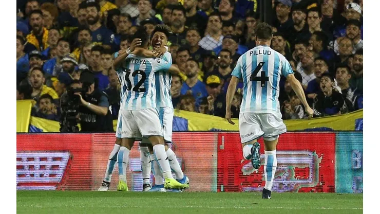 Pura felicidad en los jugadores de Racing.