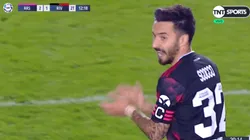 ¡Qué dupla! Pratto la bajó de cabeza y Scocco le rompió el arco