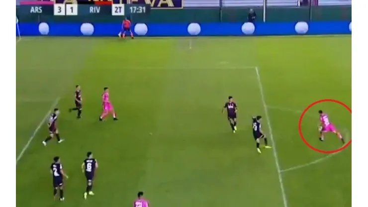 El remate de Nicolás Giménez.