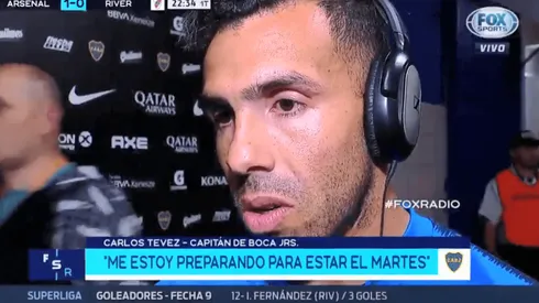 Tevez no dudó cuando le preguntaron si está en condiciones de jugar contra River