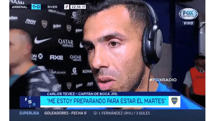 Tevez no dudó cuando le preguntaron si está en condiciones de jugar contra River