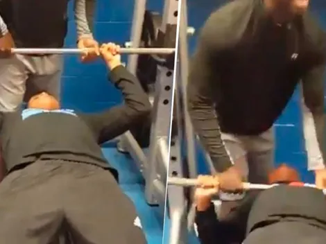 Video viral: quería levantar una barra, pero un gas diabólico hizo tentar a todos