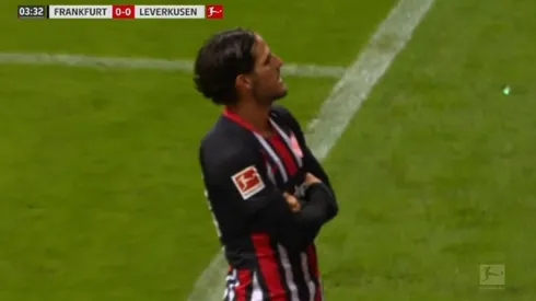 El festejo de Gonçalo Paciência.