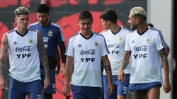 Foto de los jugadores de la Selección Argentina.