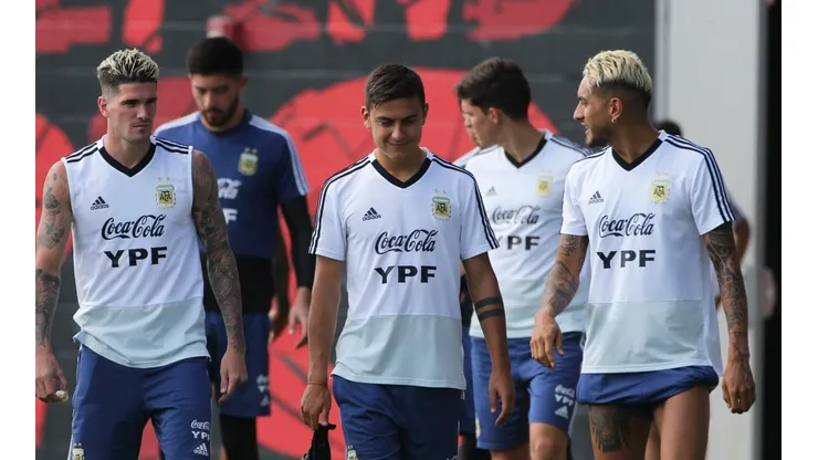 Foto de los jugadores de la Selección Argentina.