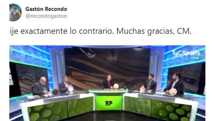 El CM de Estudio Fútbol se confundió, Gastón Recondo lo prendió fuego y explotó Twitter