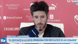 Pablo Pérez habló de filtraciones en el vestuario de Independiente: "El que lo hizo es un cobarde"
