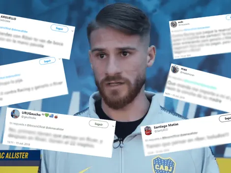 Alexis Mac Allister tiró que primero tienen que pensar en Racing y los hinchas de Boca lo mataron