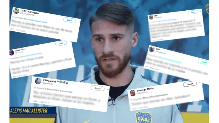 Alexis Mac Allister tiró que primero tienen que pensar en Racing y los hinchas de Boca lo mataron